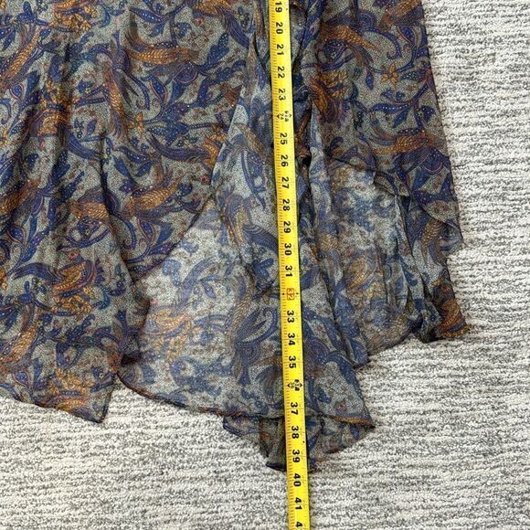 NWT Veronica Beard Trixie Illusion Asymmetrical Skirt Seafoam Green Size 12 - Picture 9 of 12